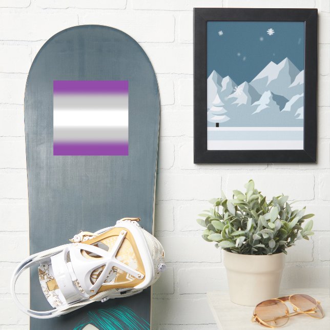 Pegatina Bandera de la Orgullosa Gradiente Grisesexual – Ba (snowboard)