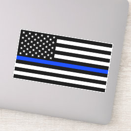 Pegatina Bandera de la policía delgada de la línea azul