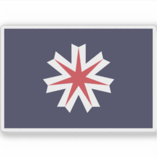 Pegatina Bandera de la prefectura de Hokkaido, Japón