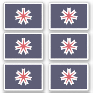 Pegatina Bandera de la prefectura de Hokkaido, Japón