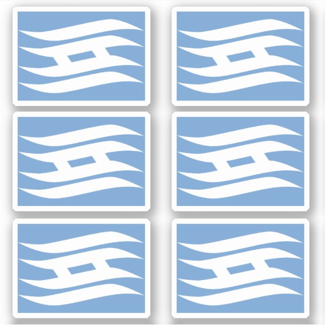 Pegatina Bandera de la prefectura de Hyogo, Japón (Anverso)
