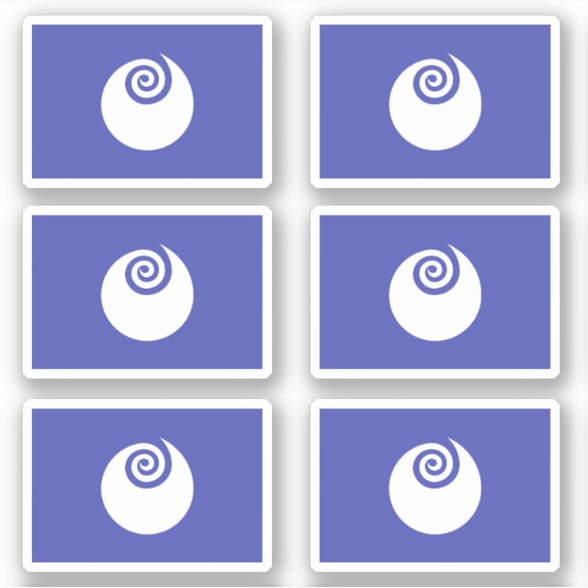 Pegatina Bandera de la prefectura de Ibaraki, Japón (Anverso)