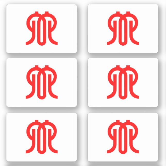 Pegatina Bandera de la prefectura de Kanagawa, Japón (Anverso)