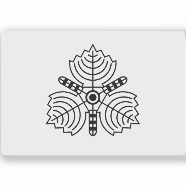 Pegatina Bandera de la Prefectura de Karafuto (Anverso)