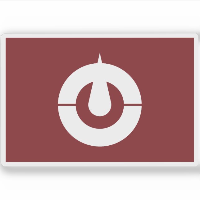 Pegatina Bandera de la Prefectura de Kochi (Kōchi), Japón (Anverso)