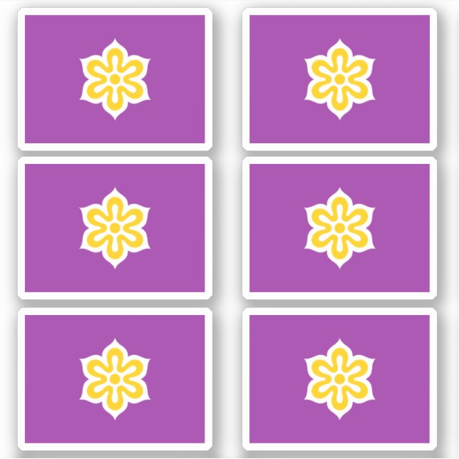 Pegatina Bandera de la prefectura de Kyoto, Japón (Anverso)