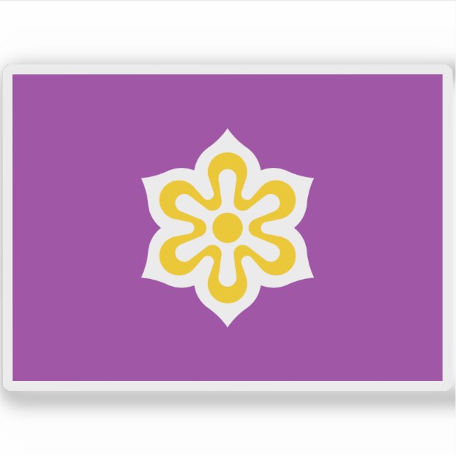 Pegatina Bandera de la prefectura de Kyoto, Japón (Anverso)