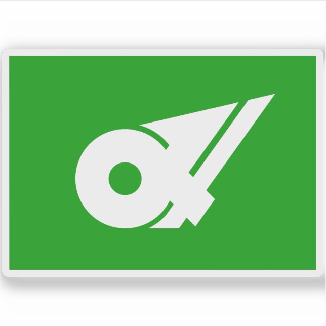 Pegatina Bandera de la prefectura de Mie, Japón (Anverso)