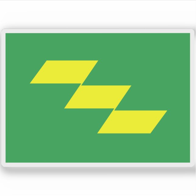 Pegatina Bandera de la prefectura de Miyazaki, Japón (Anverso)