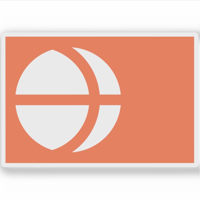 Pegatina Bandera de la prefectura de Nagano, Japón (Anverso)