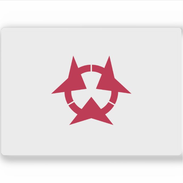 Pegatina Bandera de la Prefectura de Oita (Ōita), Japón (Anverso)