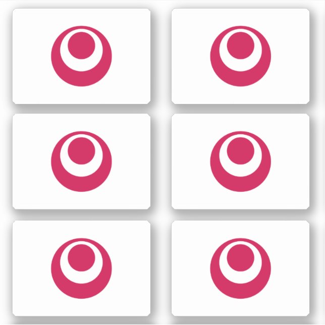 Pegatina Bandera de la prefectura de Okinawa, Japón (Anverso)