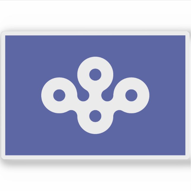 Pegatina Bandera de la Prefectura de Osaka, Japón (Anverso)