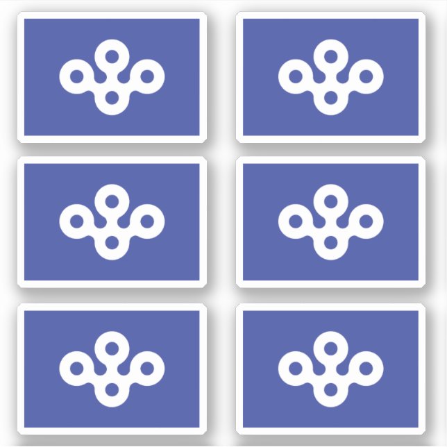 Pegatina Bandera de la Prefectura de Osaka, Japón (Anverso)