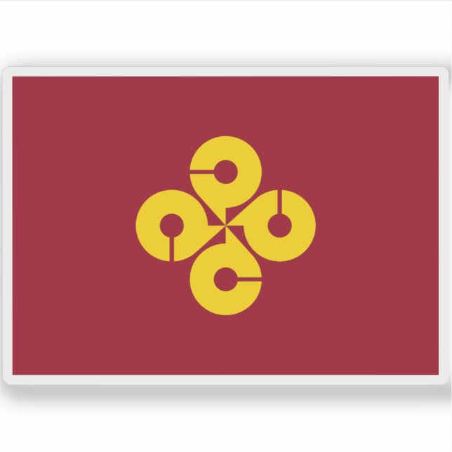 Pegatina Bandera de la prefectura de Shimane, Japón (Anverso)