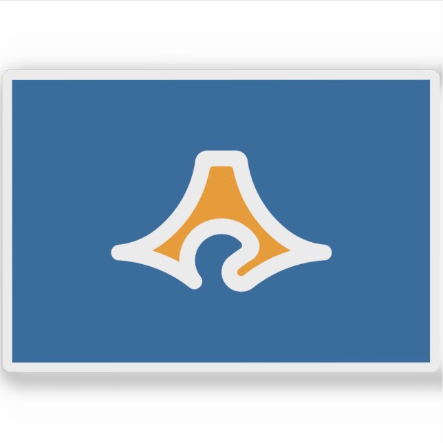 Pegatina Bandera de la prefectura de Shizuoka, Japón (Anverso)