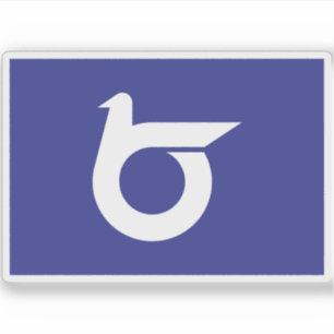 Pegatina Bandera de la prefectura de Tottori, Japón