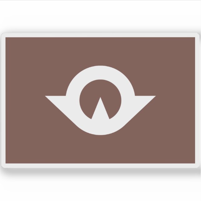 Pegatina Bandera de la prefectura de Yamaguchi, Japón (Anverso)