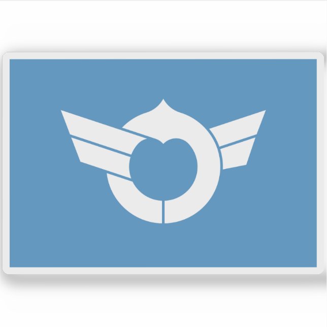 Pegatina Bandera de la prefectura Shiga, Japón (Anverso)