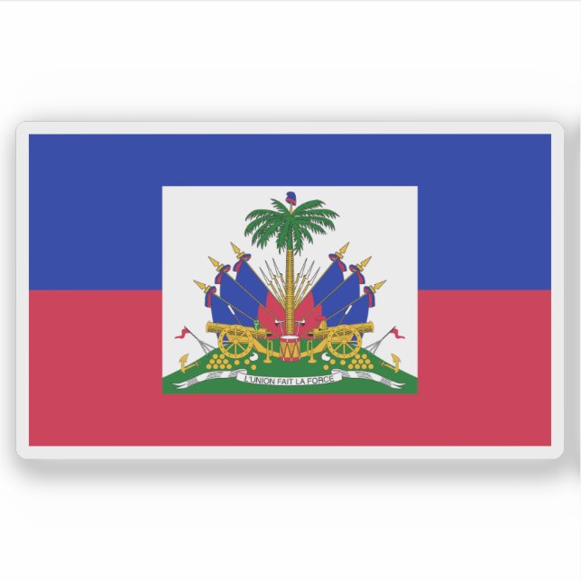 Pegatina Bandera de la Primera República Haitiana (1859-196 (Anverso)