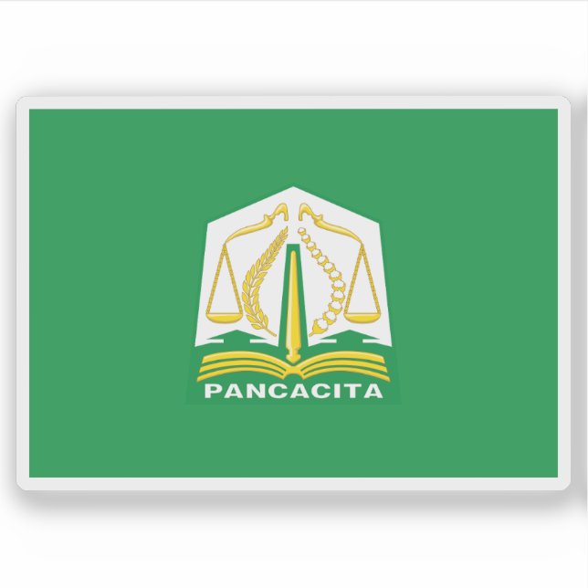 Pegatina Bandera de la provincia de Aceh, Indonesia (Anverso)
