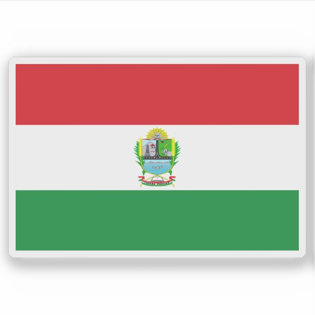 Pegatina Bandera de la provincia de Azángaro, Perú (Anverso)