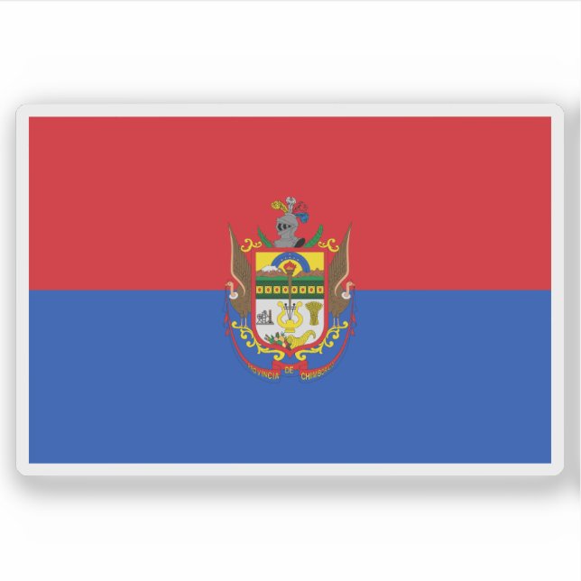 Pegatina Bandera de la provincia de Chimborazo, Ecuador (Anverso)