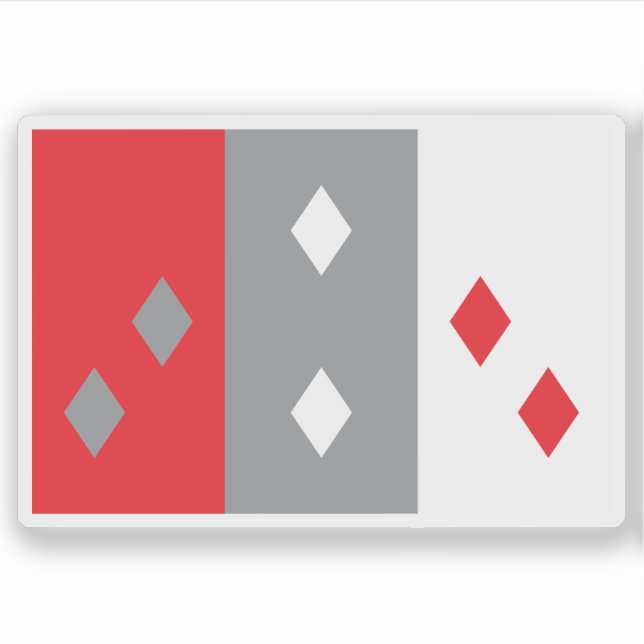 Pegatina Bandera de la provincia de Coclé, Panamá (Anverso)