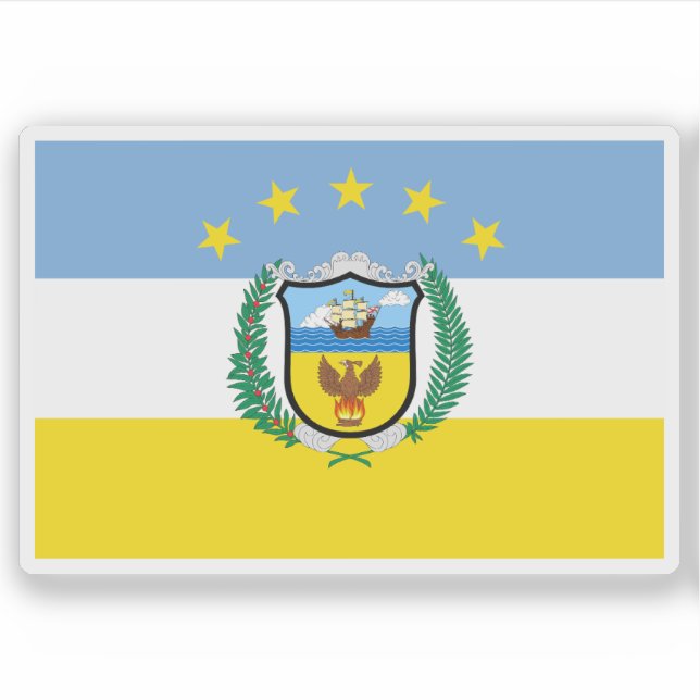 Pegatina Bandera de la provincia de Colón, Panamá (Anverso)