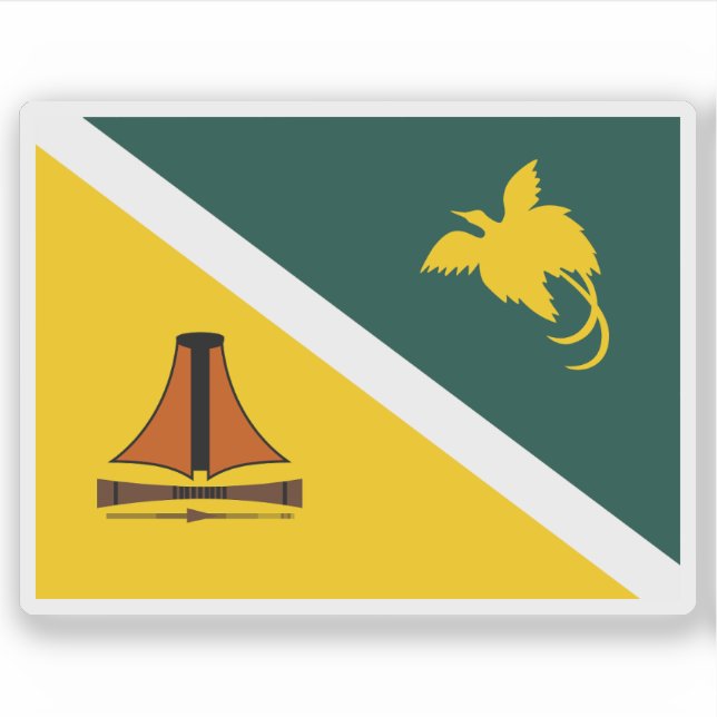 Pegatina Bandera de la provincia de Jiwaka, Papua Nueva Gui (Anverso)