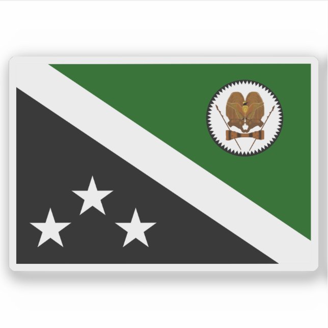Pegatina Bandera de la Provincia de las Tierras Altas Occid (Anverso)