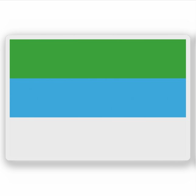 Pegatina Bandera de la provincia de Limón, Costa Rica (Anverso)