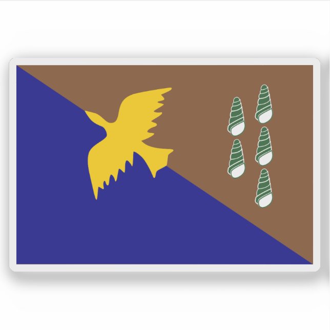 Pegatina Bandera de la provincia de Manus, Papua Nueva Guin (Anverso)