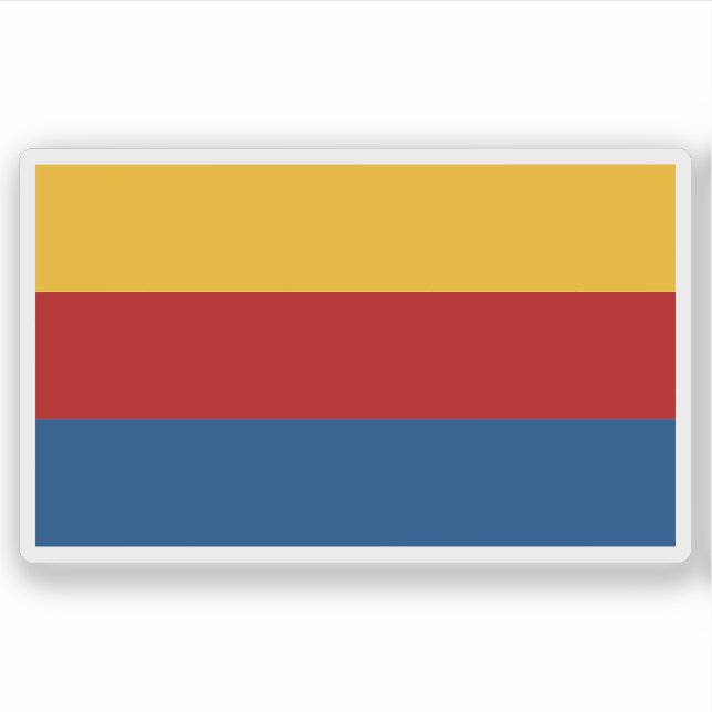 Pegatina Bandera de la provincia de San Pedro de Macorís (Anverso)