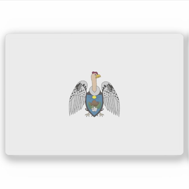 Pegatina Bandera de la provincia de Santiago de Chuco, Perú (Anverso)