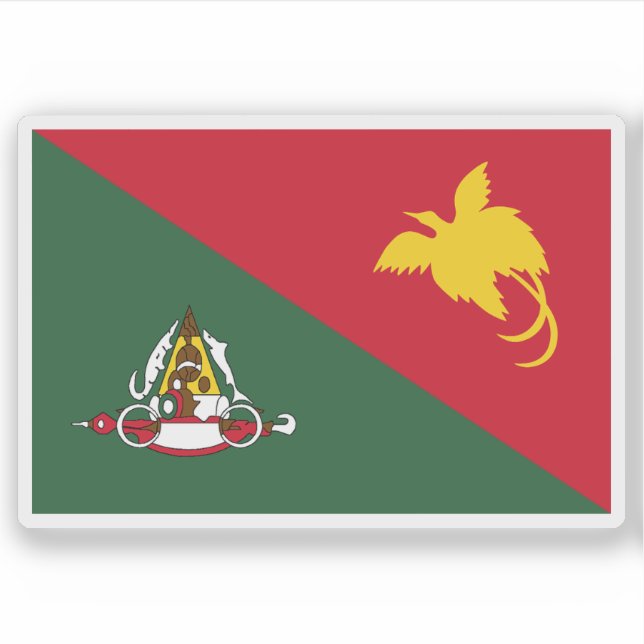 Pegatina Bandera de la provincia de Sepik Oriental, Papua N (Anverso)