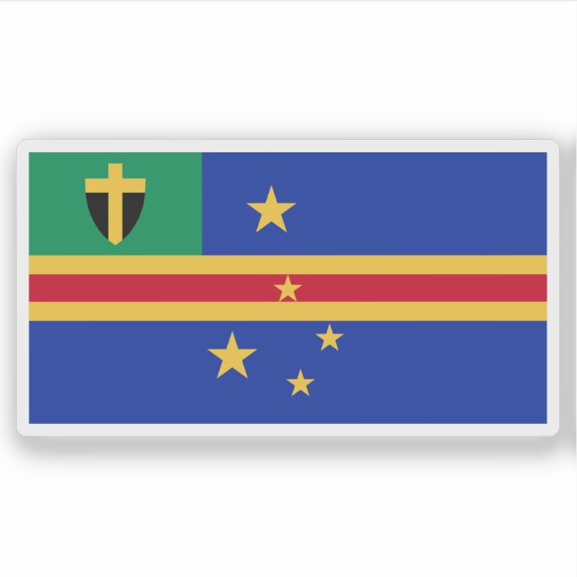 Pegatina Bandera de la provincia de Tafea, Vanuatu (Anverso)