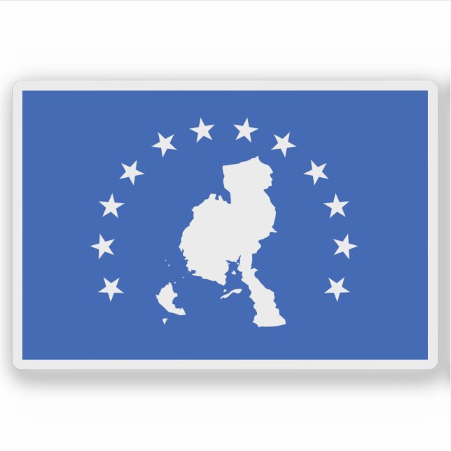 Pegatina Bandera de la provincia de Veraguas, Panamá (Anverso)