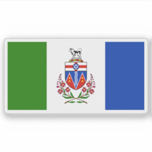 Pegatina Bandera de la provincia de Yukon, Canadá