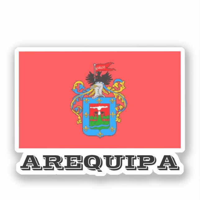 Pegatina Bandera de la región de Arequipa (Perú) (Anverso)