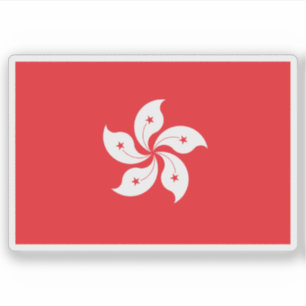 Pegatina Bandera de la región de Hong Kong, China