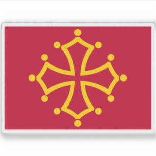 Pegatina Bandera de la región de Mediodía-Pirineos, Francia