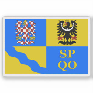 Pegatina Bandera de la región de Olomouc, República Checa