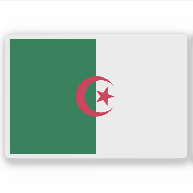 Pegatina Bandera de la República Argelina (1958-1962), Arge (Anverso)