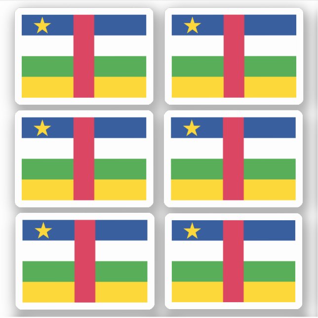 Pegatina Bandera de la República Centroafricana - una colec (Anverso)
