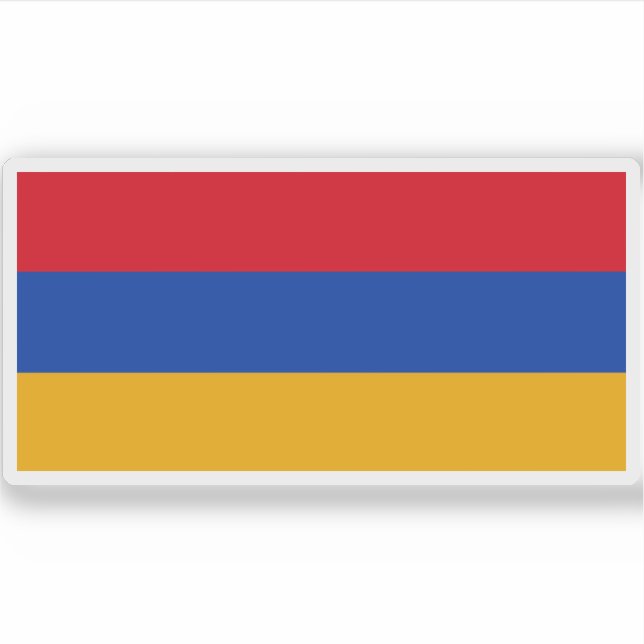 Pegatina Bandera de la República de Armenia (Anverso)
