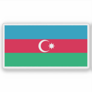 Pegatina Bandera de la República de Azerbaiyán (1991-2013)