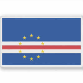 Pegatina Bandera de la República de Cabo Verde