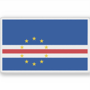 Pegatina Bandera de la República de Cabo Verde