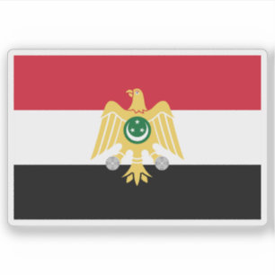 Pegatina Bandera de la República de Egipto (1952-1958)